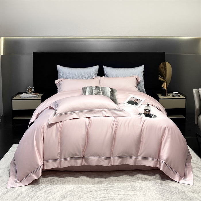 91家纺网 家纺一手货源 找家纺 南泉坊 2025新款50支奥棉系列四件套-杰西卡 杰西卡-萝莉粉