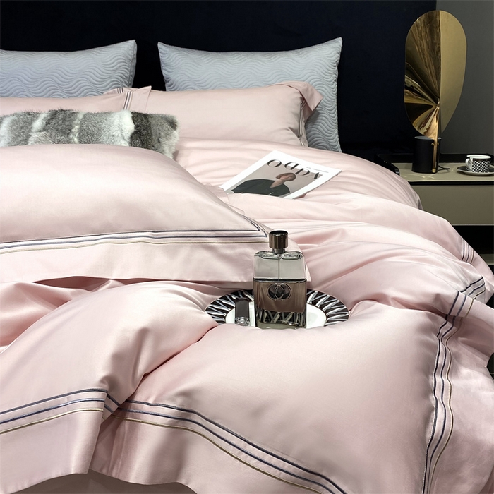 南泉坊 2025新款50支奥棉系列四件套-杰西卡 杰西卡-萝莉粉