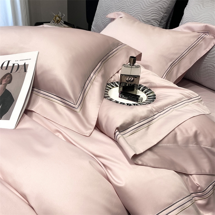 91家纺网 家纺一手货源 找家纺 南泉坊 2025新款50支奥棉系列四件套-杰西卡 杰西卡-萝莉粉