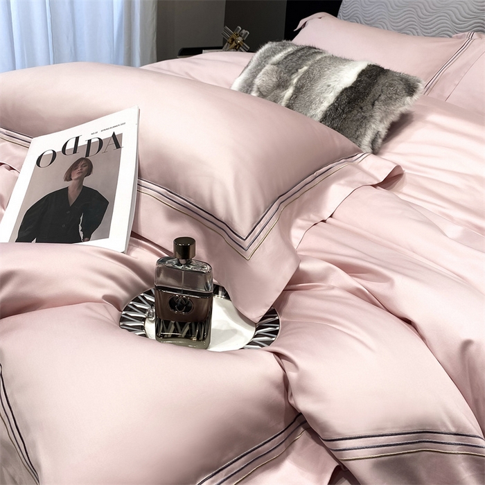 91家纺网 家纺一手货源 找家纺 南泉坊 2025新款50支奥棉系列四件套-杰西卡 杰西卡-萝莉粉