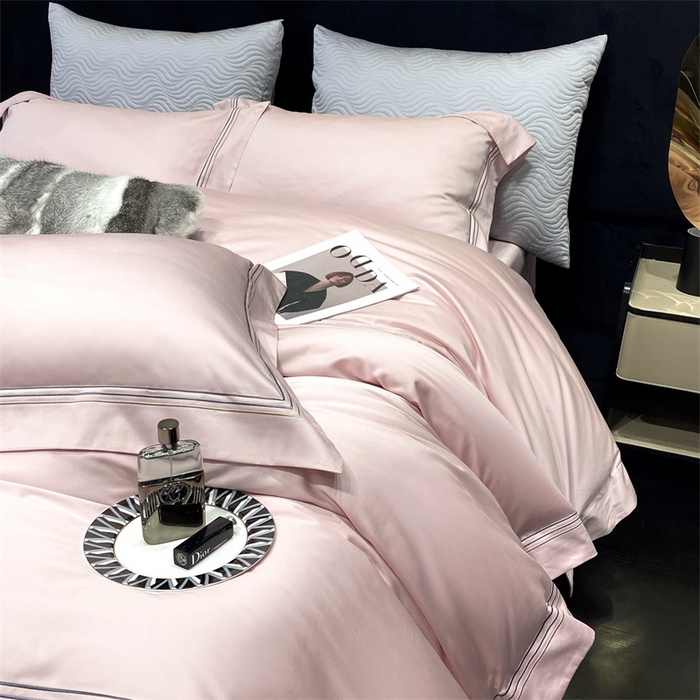 91家纺网 家纺一手货源 找家纺 南泉坊 2025新款50支奥棉系列四件套-杰西卡 杰西卡-萝莉粉