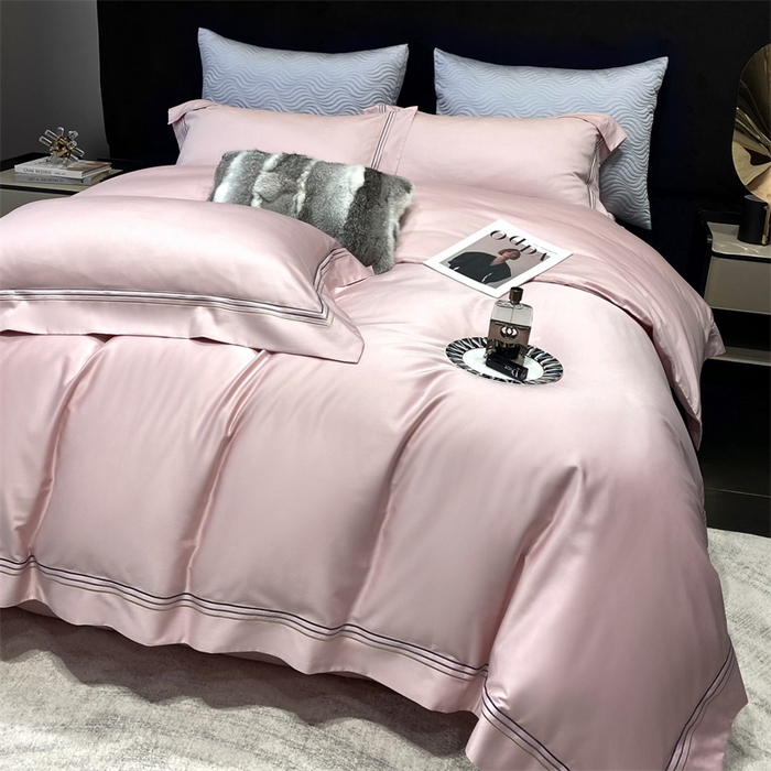 91家纺网 家纺一手货源 找家纺 南泉坊 2025新款50支奥棉系列四件套-杰西卡 杰西卡-萝莉粉