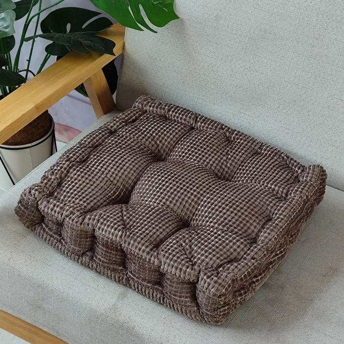 91家纺网 家纺一手货源 找家纺 （总）李帅家居 2025新款华夫格手工垫坐垫胖子垫蒲团打坐立体抱枕玉米粒沙发垫抱枕被