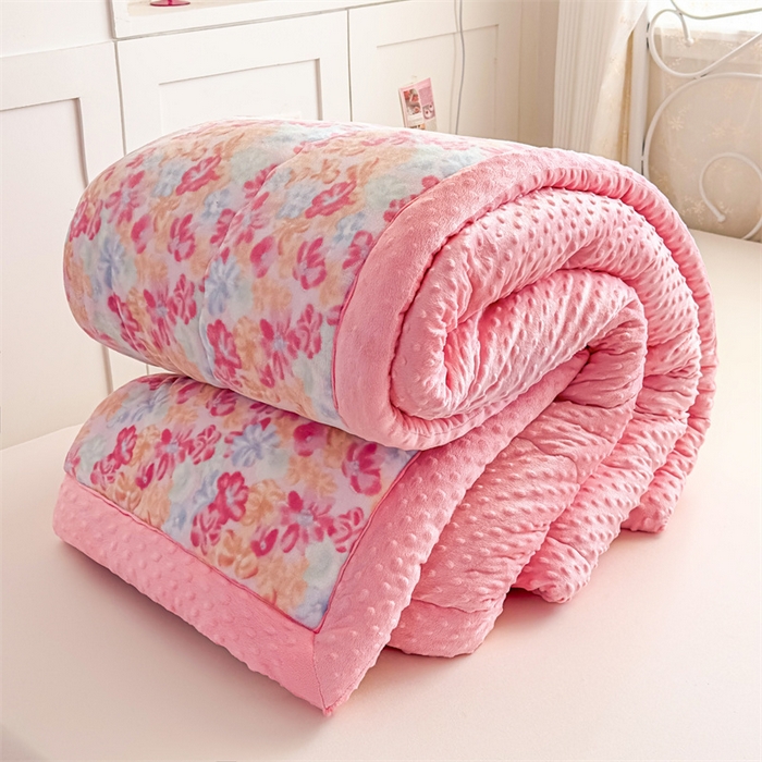 91家纺网 家纺一手货源 找家纺 默忆 2025新款牛奶绒豆豆被被子被芯 浪漫满屋