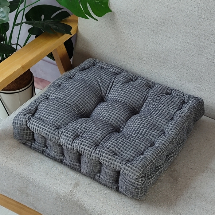 91家纺网 家纺一手货源 找家纺 （总）李帅家居 2025新款华夫格手工垫坐垫胖子垫蒲团打坐立体抱枕玉米粒沙发垫抱枕被