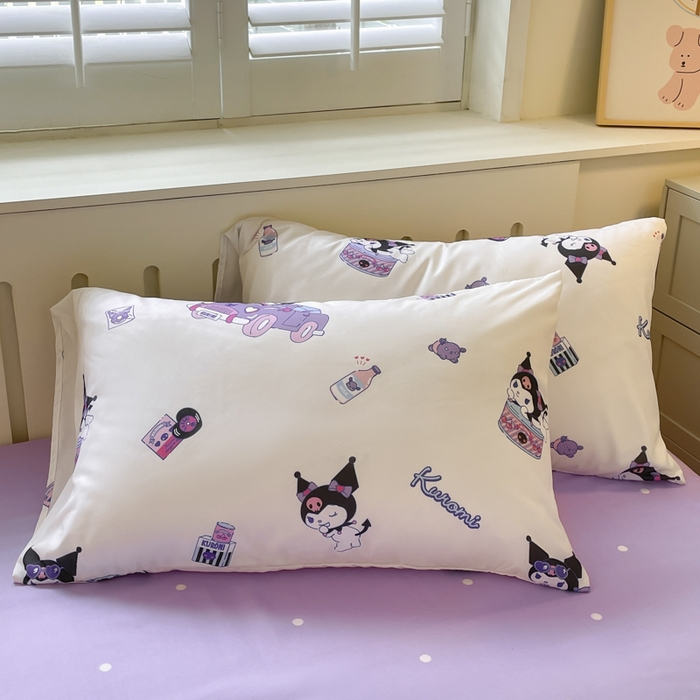 91家纺网 家纺一手货源 找家纺 港岛妹妹 2025新款云朵水洗工艺三丽鸥四件套 三丽鸥-潮流库洛米