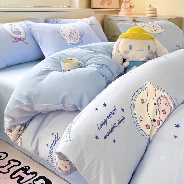 港岛妹妹 2025新款云朵水洗工艺三丽鸥四件套 三丽鸥-蛋糕玉桂狗