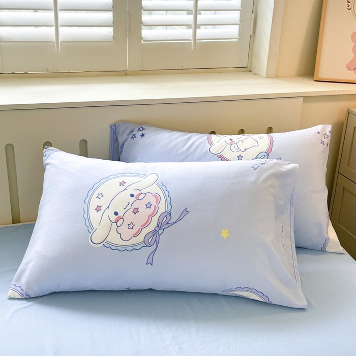 91家纺网 家纺一手货源 找家纺 港岛妹妹 2025新款云朵水洗工艺三丽鸥四件套 三丽鸥-蛋糕玉桂狗