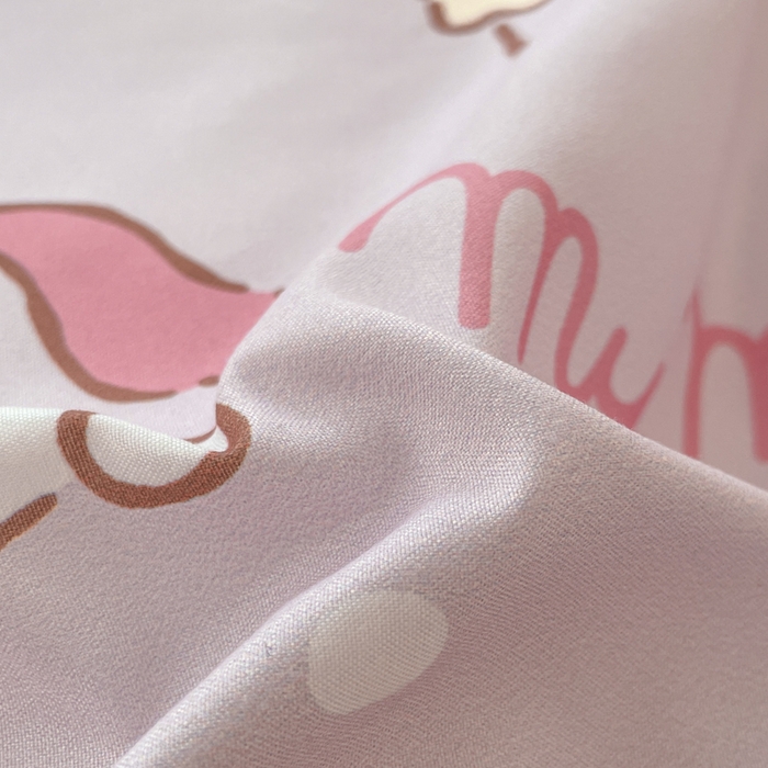 91家纺网 家纺一手货源 找家纺 港岛妹妹 2025新款云朵水洗工艺三丽鸥四件套 三丽鸥-蝴蝶结美乐蒂