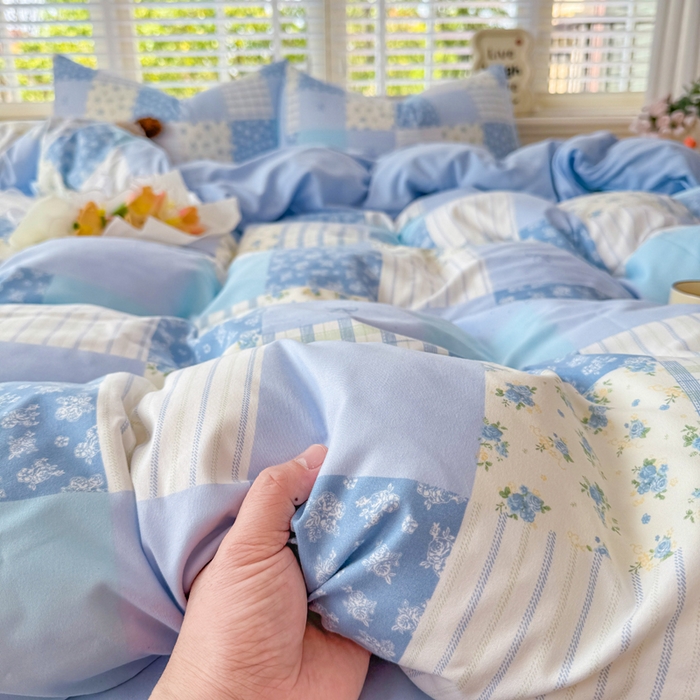 91家纺网 家纺一手货源 找家纺 仟岸家纺 2025新款亲肤舒适水洗棉四件套系列 百福