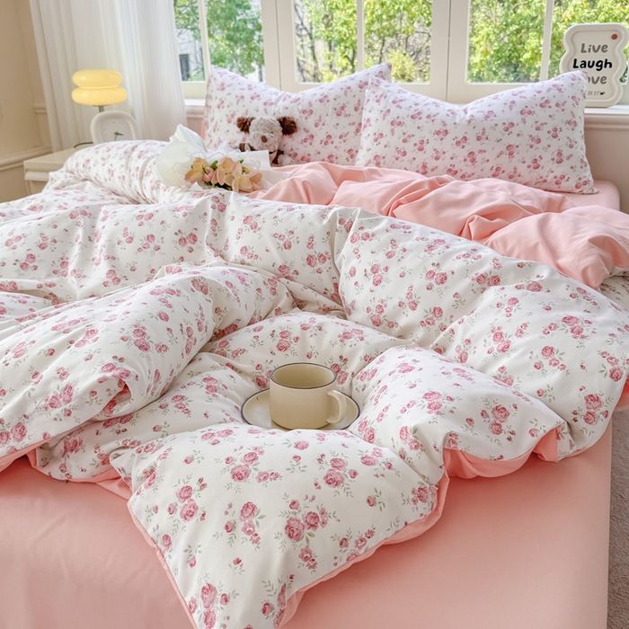 91家纺网 家纺一手货源 找家纺 （总）仟岸家纺 2025新款亲肤舒适水洗棉四件套系列