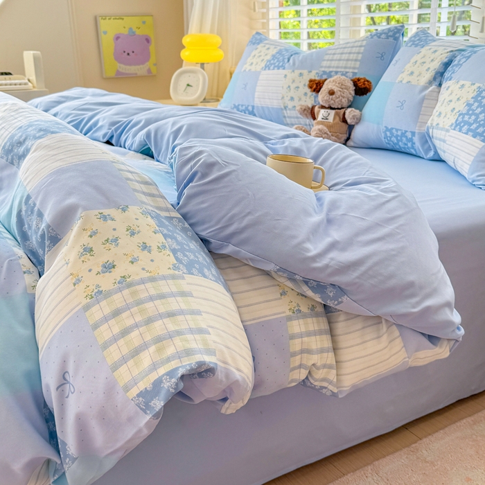 91家纺网 家纺一手货源 找家纺 仟岸家纺 2025新款亲肤舒适水洗棉四件套系列 百福