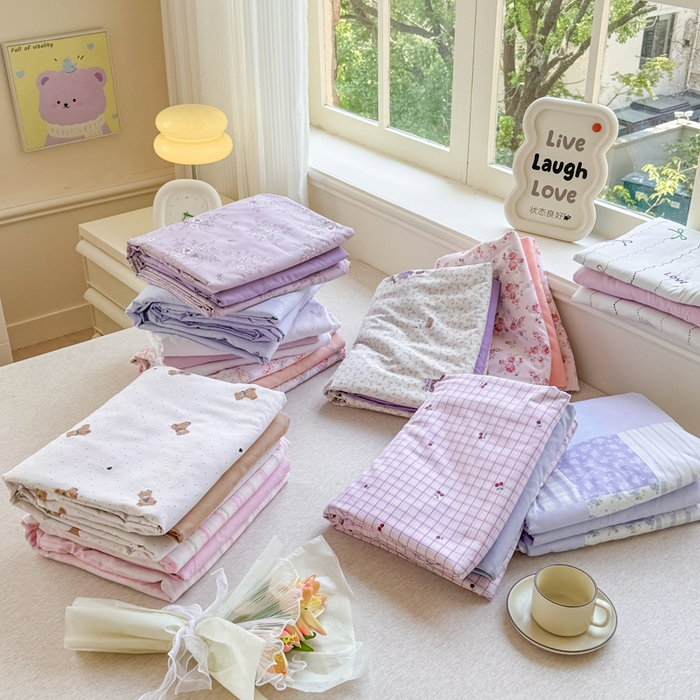 91家纺网 家纺一手货源 找家纺 （总）仟岸家纺 2025新款亲肤舒适水洗棉四件套系列