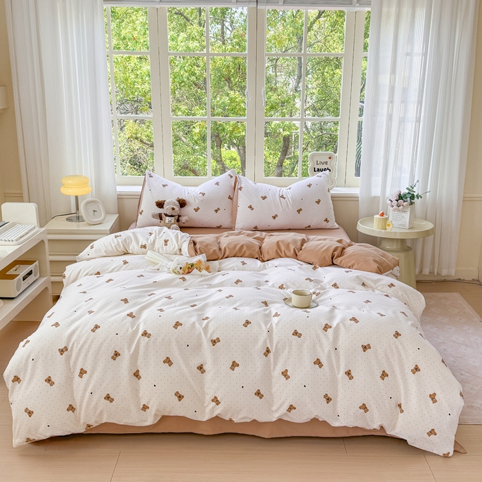 91家纺网 家纺一手货源 找家纺 （总）仟岸家纺 2025新款亲肤舒适水洗棉四件套系列