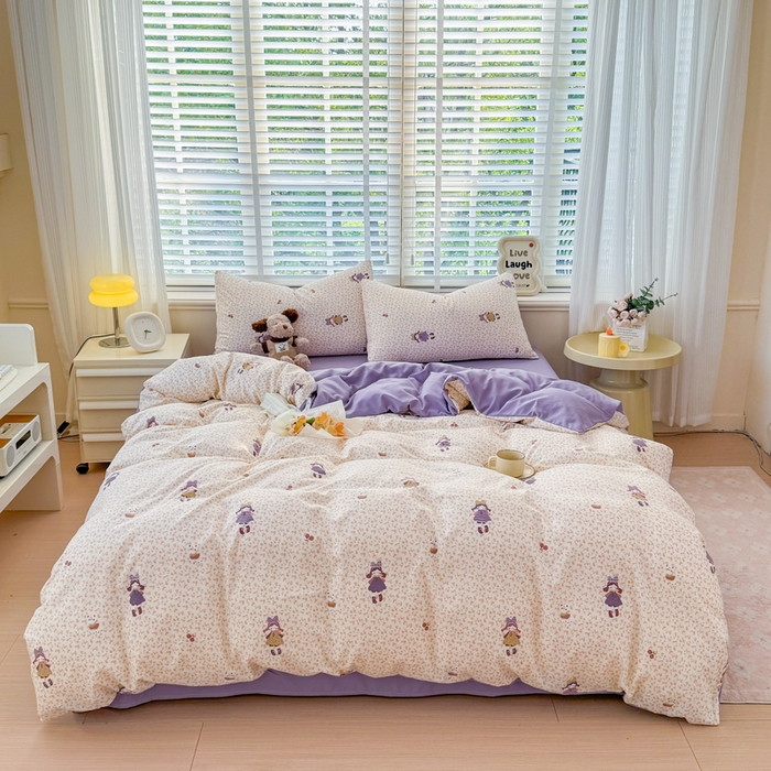 91家纺网 家纺一手货源 找家纺 （总）仟岸家纺 2025新款亲肤舒适水洗棉四件套系列