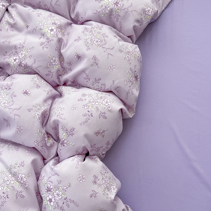 91家纺网 家纺一手货源 找家纺 仟岸家纺 2025新款亲肤舒适水洗棉四件套系列 紫浔