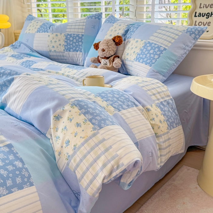 91家纺网 家纺一手货源 找家纺 仟岸家纺 2025新款亲肤舒适水洗棉四件套系列 百福