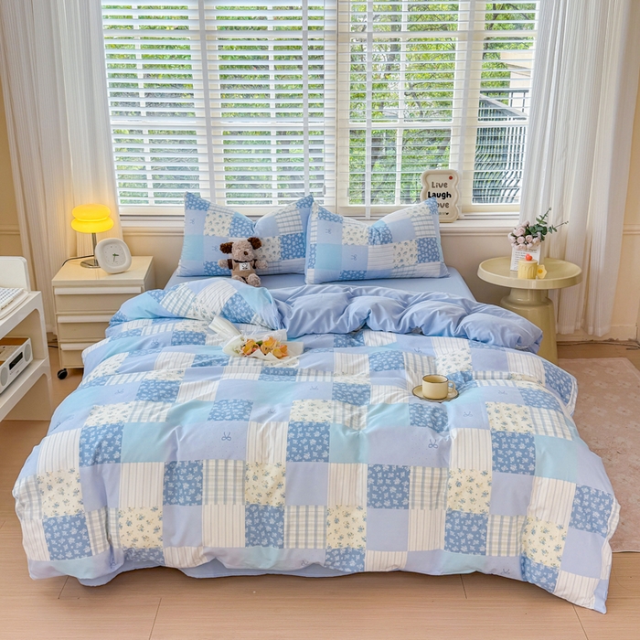 仟岸家纺 2025新款亲肤舒适水洗棉四件套系列 百福