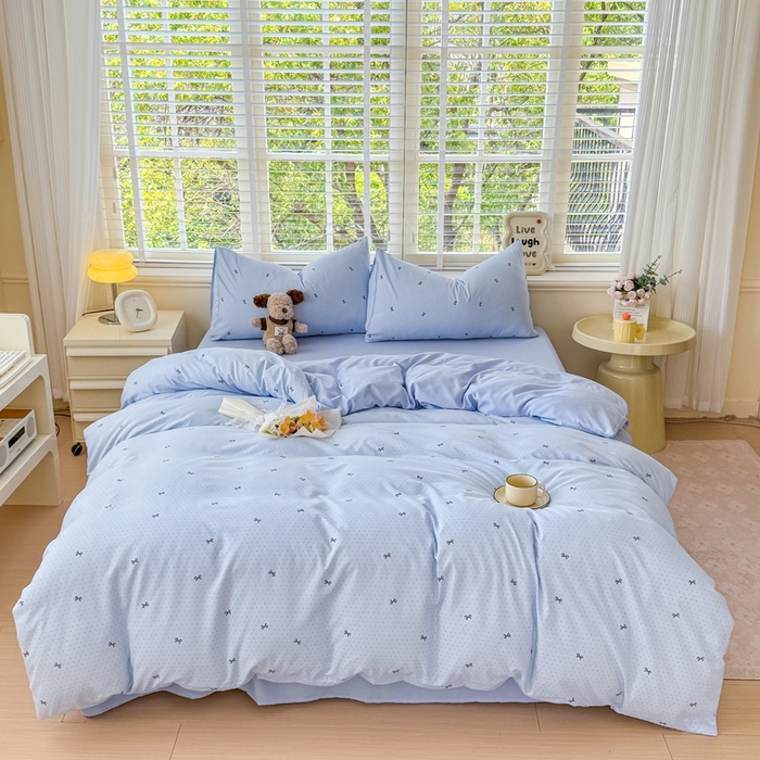 91家纺网 家纺一手货源 找家纺 （总）仟岸家纺 2025新款亲肤舒适水洗棉四件套系列