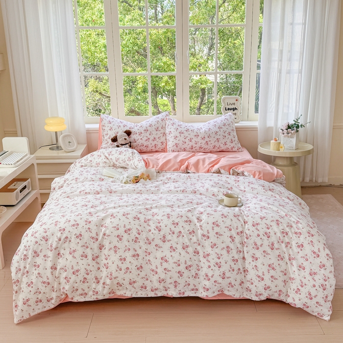 91家纺网 家纺一手货源 找家纺 （总）仟岸家纺 2025新款亲肤舒适水洗棉四件套系列