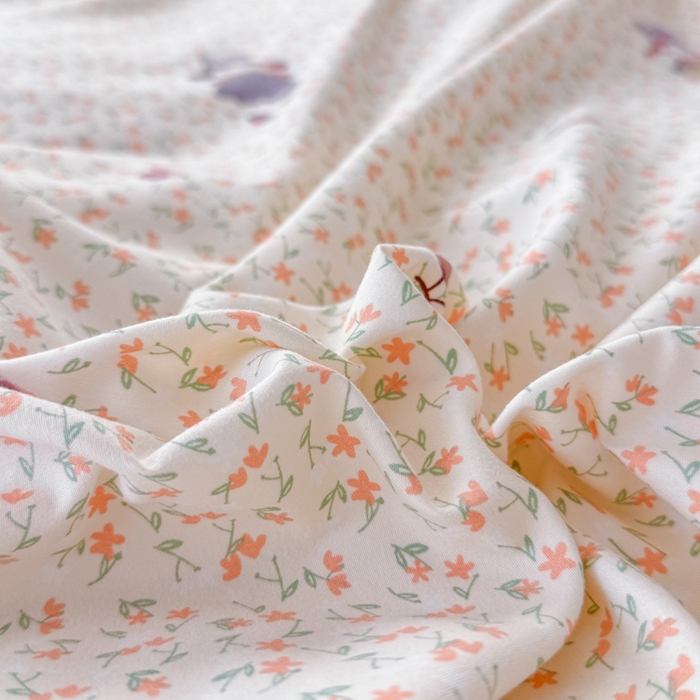 91家纺网 家纺一手货源 找家纺 仟岸家纺 2025新款亲肤舒适水洗棉四件套系列 元气少女