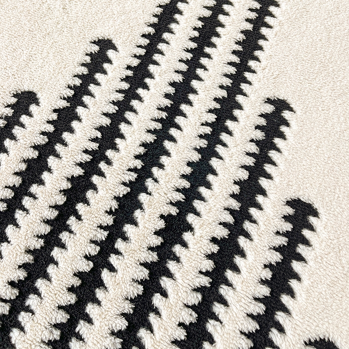 91家纺网 家纺一手货源 找家纺 可恩欣 2025新款舒棉绒提花双层毛毯-留白-羽墨西雅黑