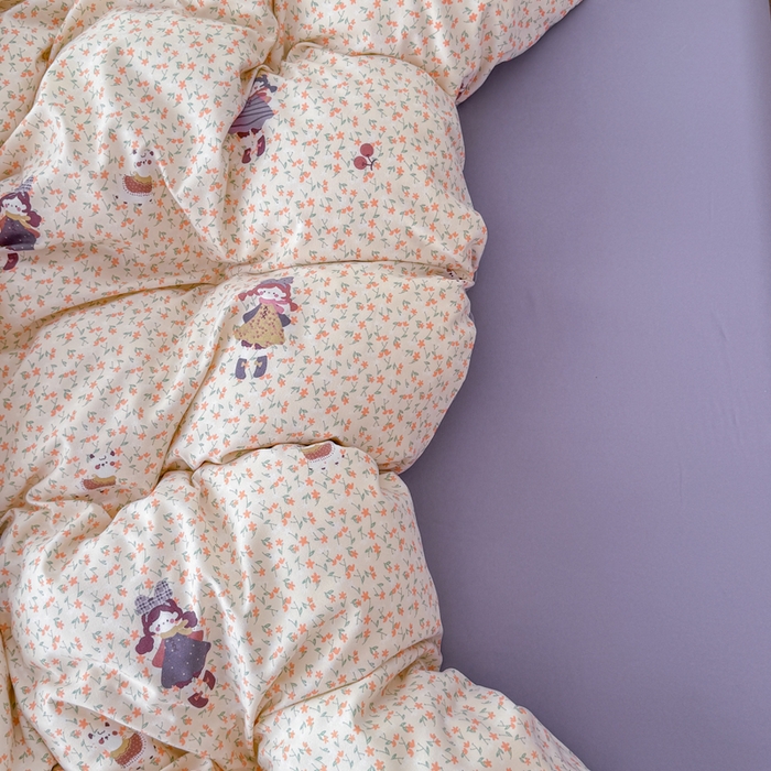 91家纺网 家纺一手货源 找家纺 仟岸家纺 2025新款亲肤舒适水洗棉四件套系列 元气少女