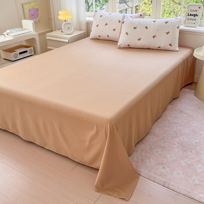 91家纺网 家纺一手货源 找家纺 仟岸家纺 2025新款亲肤舒适水洗棉四件套系列 笨笨熊