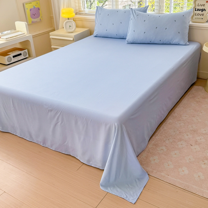 91家纺网 家纺一手货源 找家纺 仟岸家纺 2025新款亲肤舒适水洗棉四件套系列 蝴蝶结