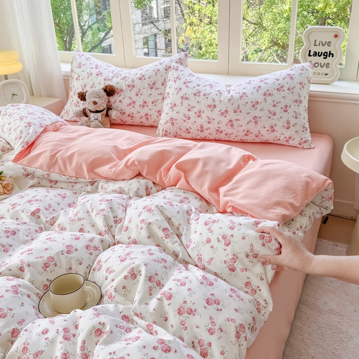 91家纺网 家纺一手货源 找家纺 （总）仟岸家纺 2025新款亲肤舒适水洗棉四件套系列