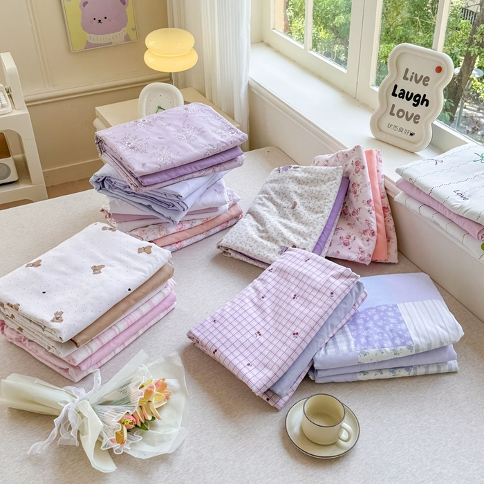 91家纺网 家纺一手货源 找家纺 仟岸家纺 2025新款亲肤舒适水洗棉四件套系列 组合图