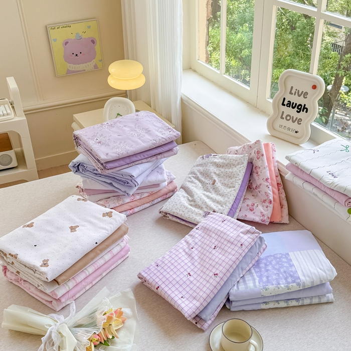 91家纺网 家纺一手货源 找家纺 仟岸家纺 2025新款亲肤舒适水洗棉四件套系列 组合图