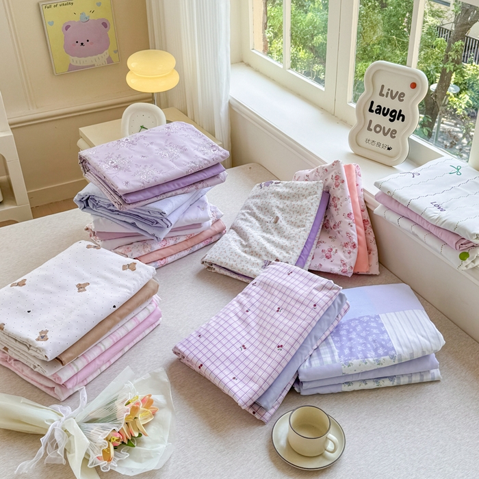 91家纺网 家纺一手货源 找家纺 仟岸家纺 2025新款亲肤舒适水洗棉四件套系列 组合图