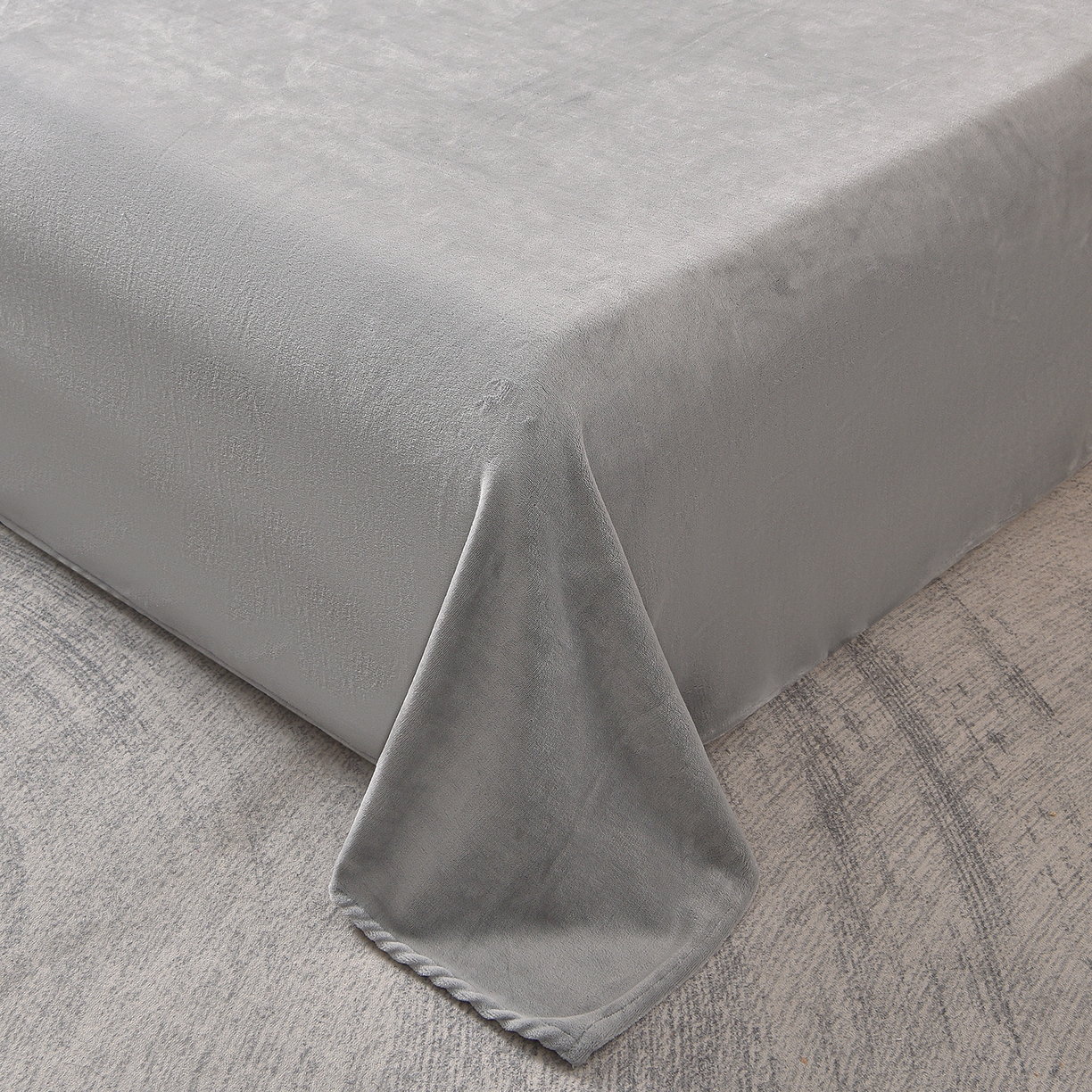 91家纺网 家纺一手货源 找家纺 （总）吾诺家居 320克深雕兔毛绒四件套牛奶绒四件套兔毛四件套 兔毛包边四件套