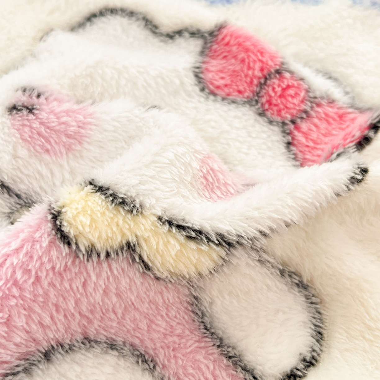 91家纺网 家纺一手货源 找家纺 川悦生活 2025新款高克重双面雪花绒印花毛毯三件套 毛毯小喵甜心