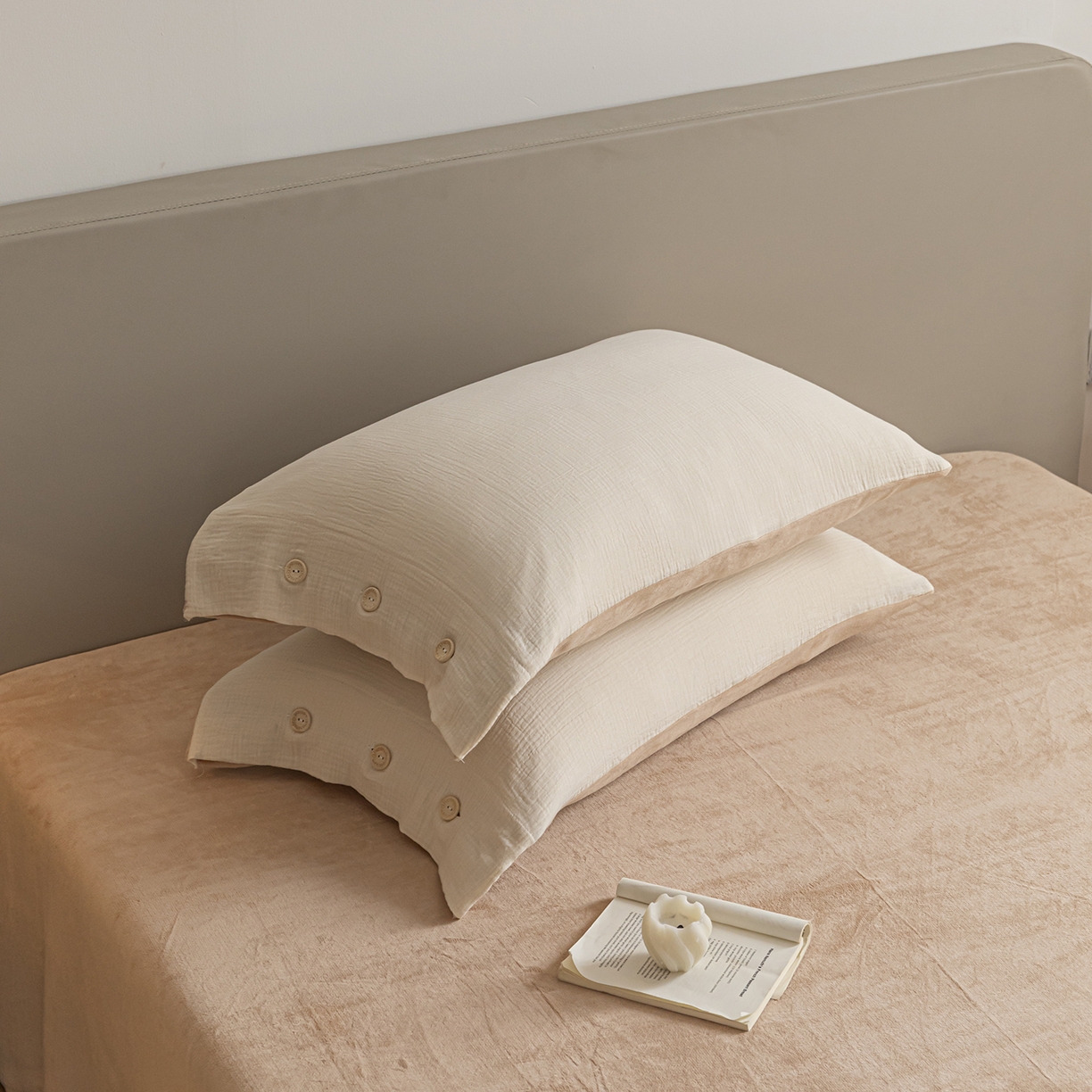 91家纺网 家纺一手货源 找家纺 （总）吾诺家居 吾诺 棉加绒系列 全棉泡泡双层纱加牛奶绒四件套 棉拼绒四件套 棉加绒四件套全棉A类