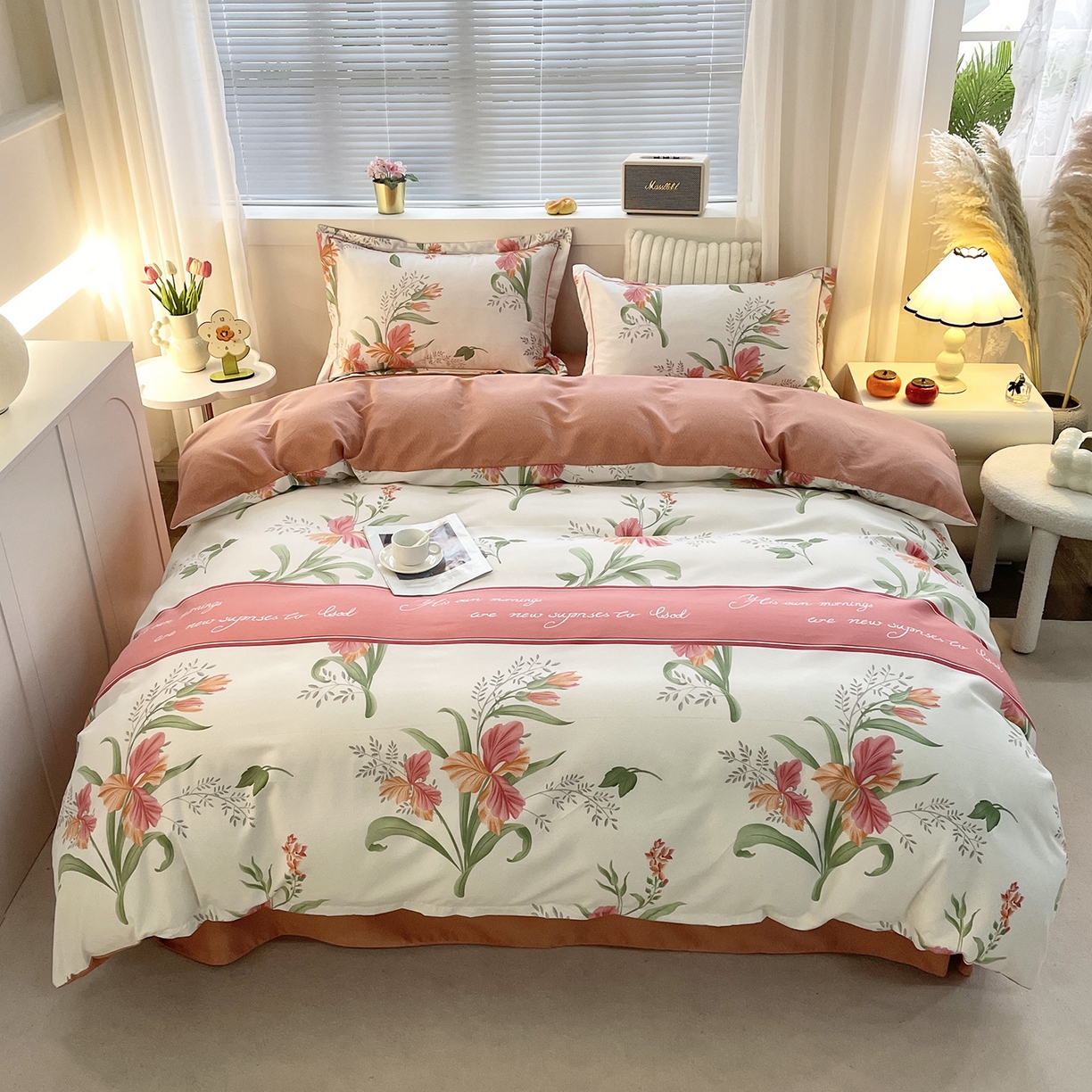 91家纺网 家纺一手货源 找家纺 （总）仟岸家纺 2025新款亲肤舒适全棉磨毛四件套系列