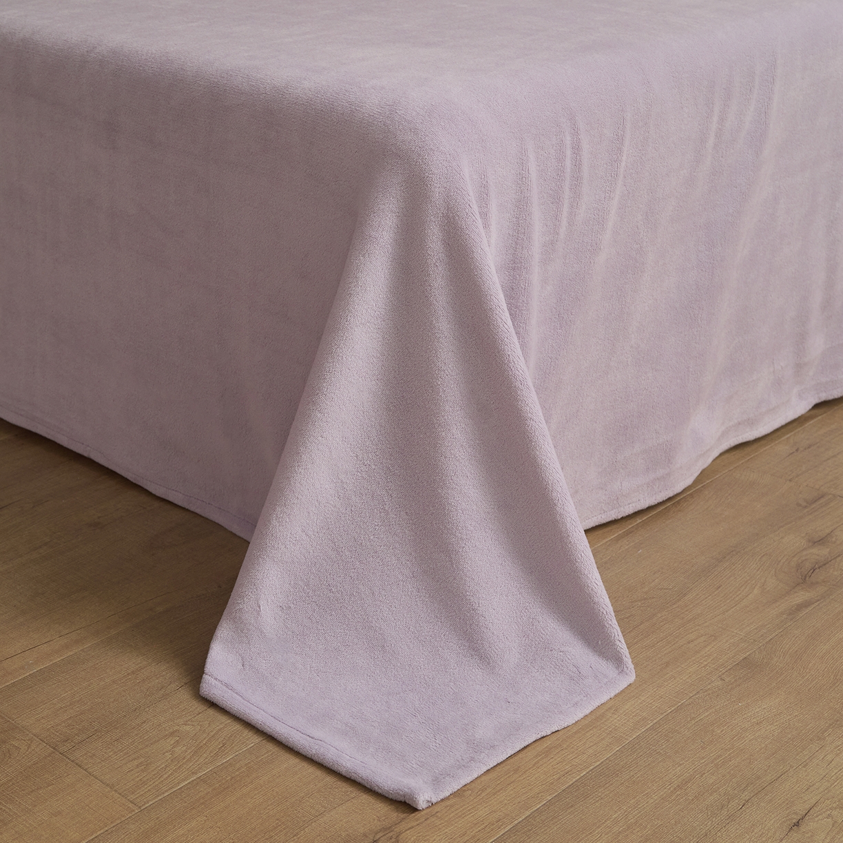 91家纺网 家纺一手货源 找家纺 吾诺家居 吾诺 棉加绒系列 全棉泡泡双层纱加牛奶绒四件套 棉拼绒四件套 棉加绒四件套全棉A类 梦幻紫-浅紫