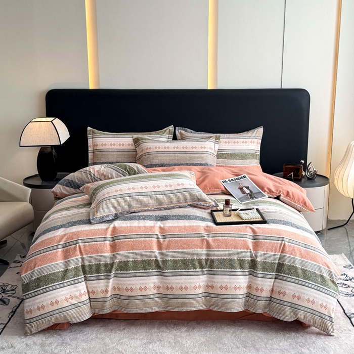 91家纺网 家纺一手货源 找家纺 （总）仟岸家纺 2025新款亲肤舒适全棉磨毛四件套系列