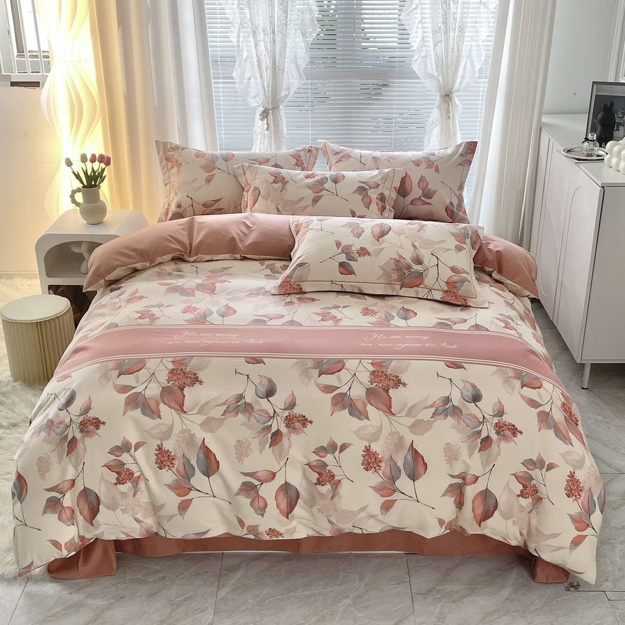 91家纺网 家纺一手货源 找家纺 （总）仟岸家纺 2025新款亲肤舒适全棉磨毛四件套系列