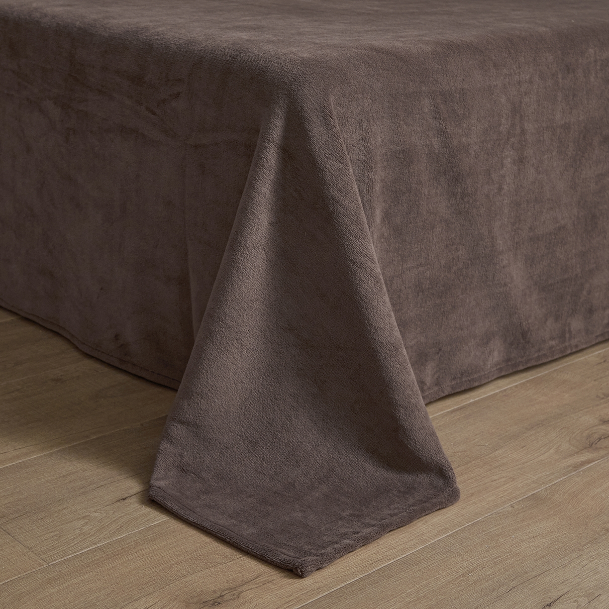 91家纺网 家纺一手货源 找家纺 吾诺家居 吾诺 棉加绒系列 全棉泡泡双层纱加牛奶绒四件套 棉拼绒四件套 棉加绒四件套全棉A类 深卡其-可可棕