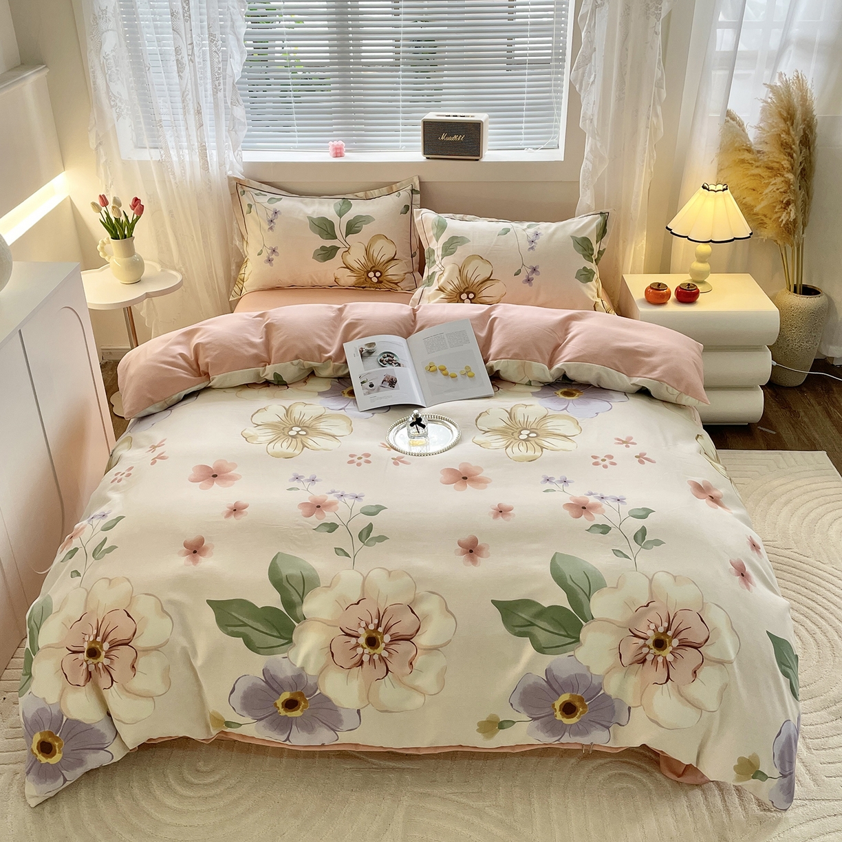 91家纺网 家纺一手货源 找家纺 （总）仟岸家纺 2025新款亲肤舒适全棉磨毛四件套系列