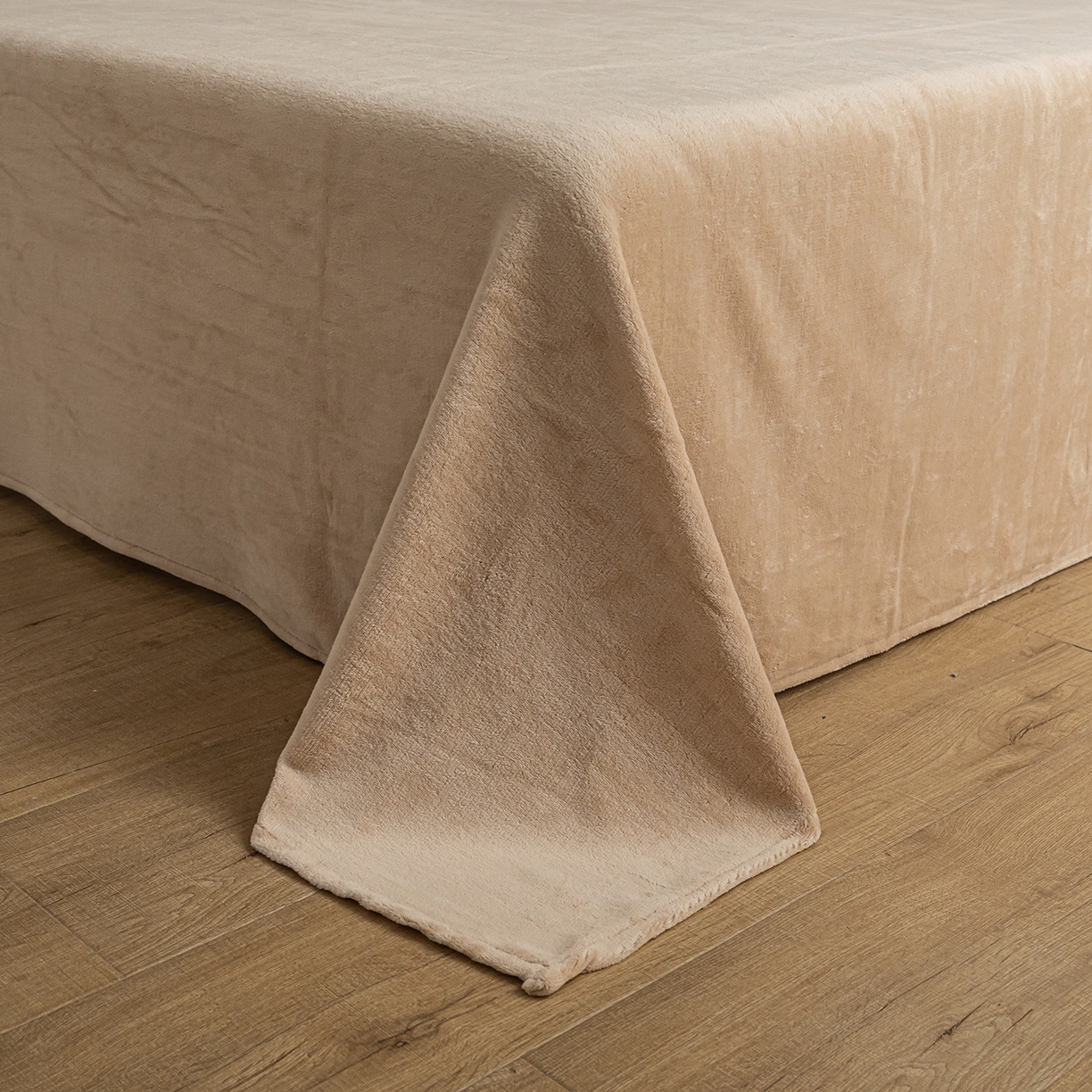 91家纺网 家纺一手货源 找家纺 吾诺家居 吾诺 棉加绒系列 全棉泡泡双层纱加牛奶绒四件套 棉拼绒四件套 棉加绒四件套全棉A类 奶昔白-米金