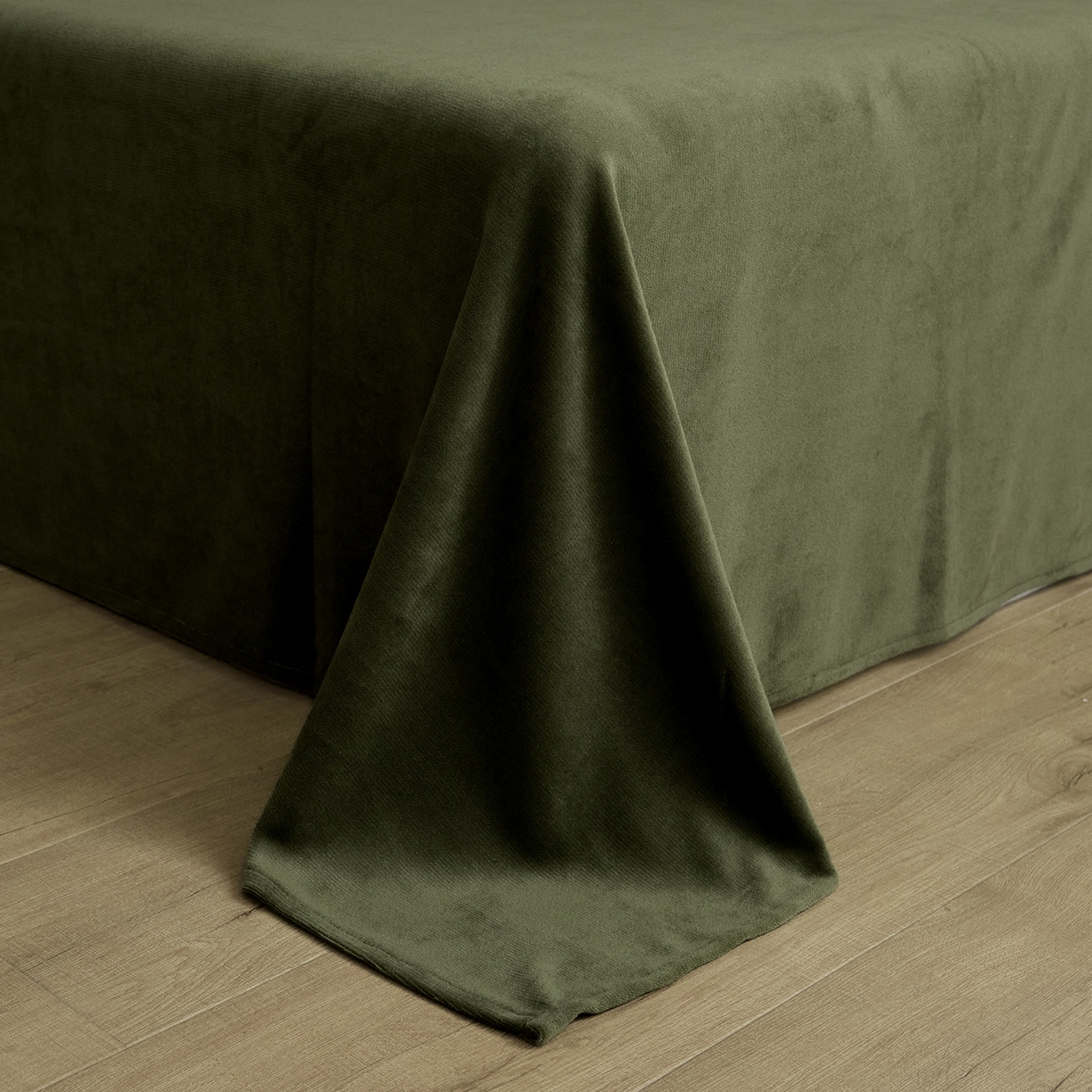 91家纺网 家纺一手货源 找家纺 吾诺家居 吾诺 棉加绒系列 全棉泡泡双层纱加牛奶绒四件套 棉拼绒四件套 棉加绒四件套全棉A类 果绿-橄榄绿