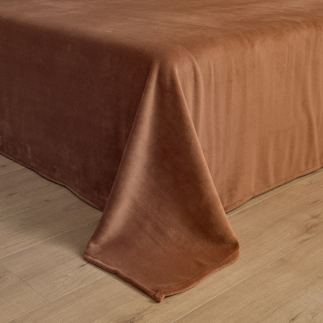 91家纺网 家纺一手货源 找家纺 吾诺家居 吾诺 棉加绒系列 全棉泡泡双层纱加牛奶绒四件套 棉拼绒四件套 棉加绒四件套全棉A类 枫叶桔-唐茶