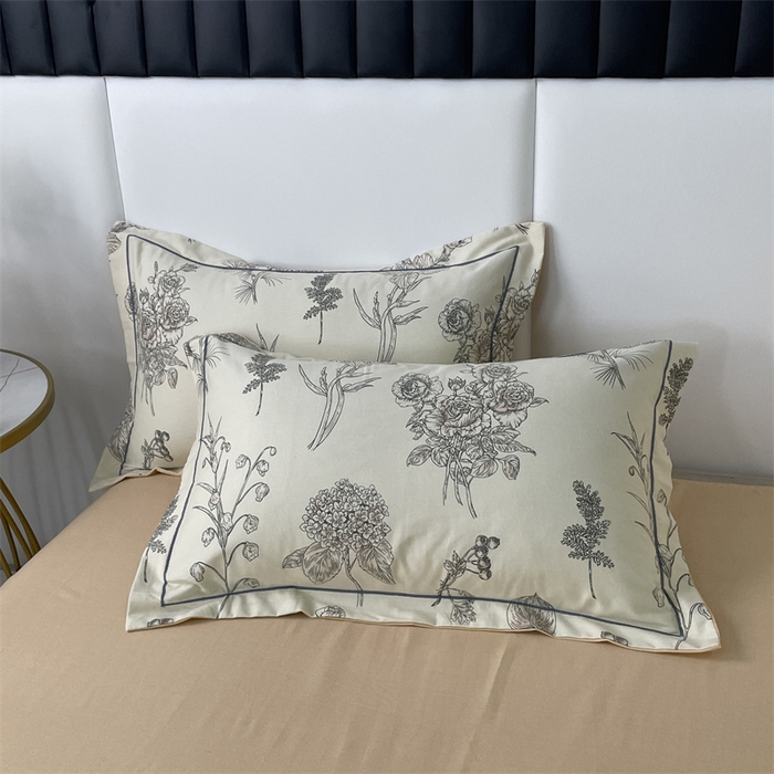 91家纺网 家纺一手货源 找家纺 仟岸家纺 2025新款亲肤舒适全棉磨毛四件套系列 夏韵