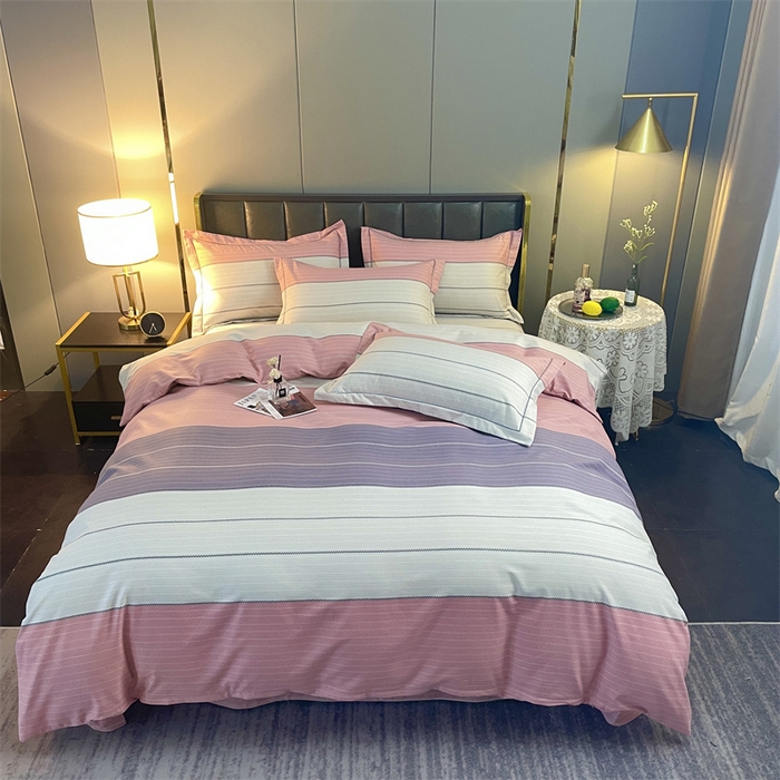 91家纺网 家纺一手货源 找家纺 仟岸家纺 2025新款亲肤舒适全棉磨毛四件套系列 奇诺之旅 粉