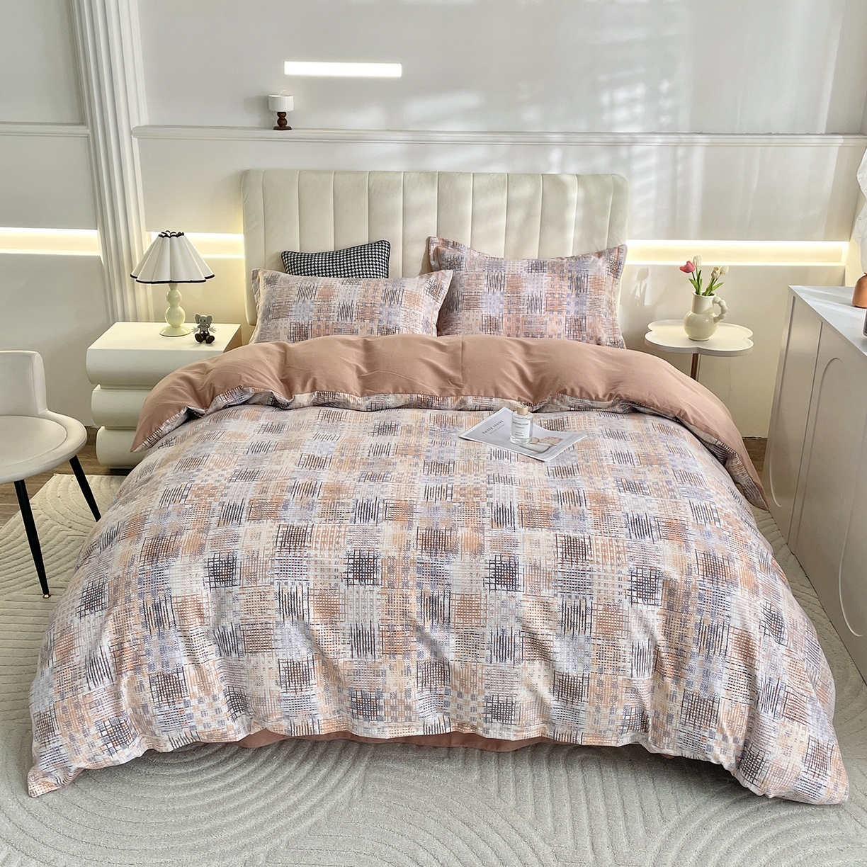 91家纺网 家纺一手货源 找家纺 （总）仟岸家纺 2025新款亲肤舒适全棉磨毛四件套系列