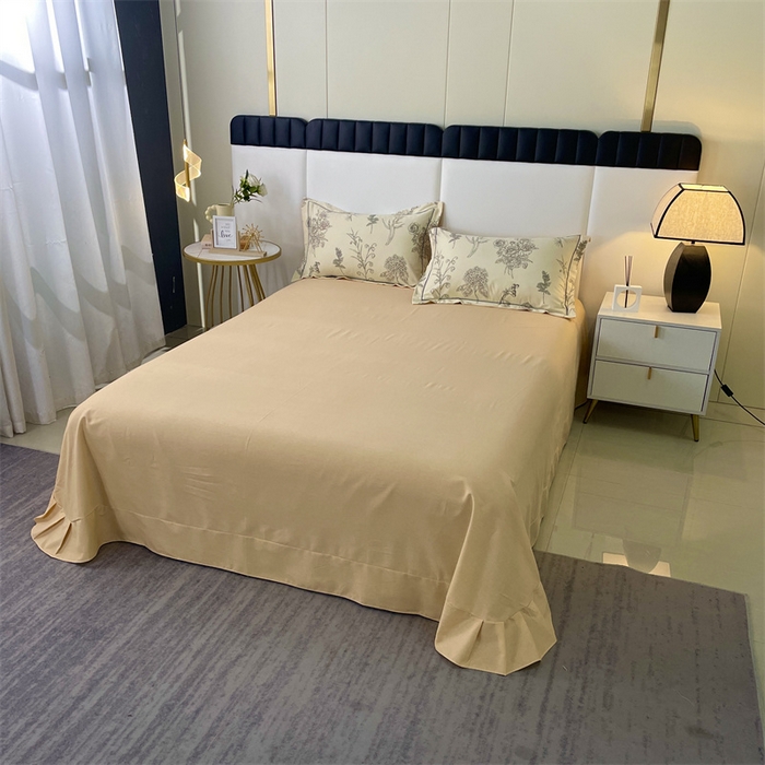 91家纺网 家纺一手货源 找家纺 仟岸家纺 2025新款亲肤舒适全棉磨毛四件套系列 夏韵