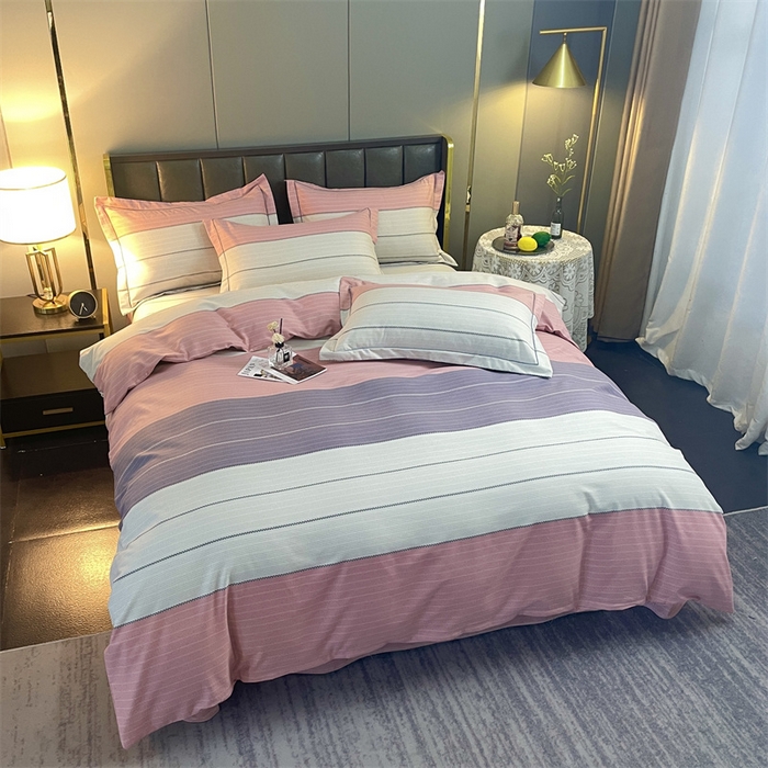 91家纺网 家纺一手货源 找家纺 仟岸家纺 2025新款亲肤舒适全棉磨毛四件套系列 奇诺之旅 粉